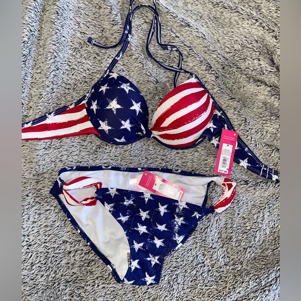 Xhilaration 2 piece American Flag Bikini